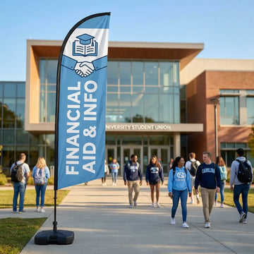Student Recruitment & Financial Aid Hub Feather Flag