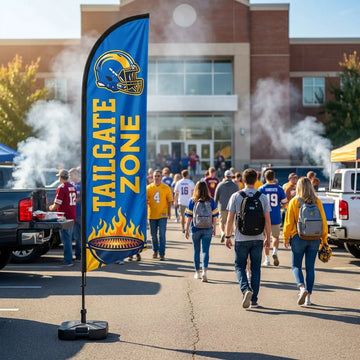 Student Tailgate Zone Athletics Sports Feather Flag