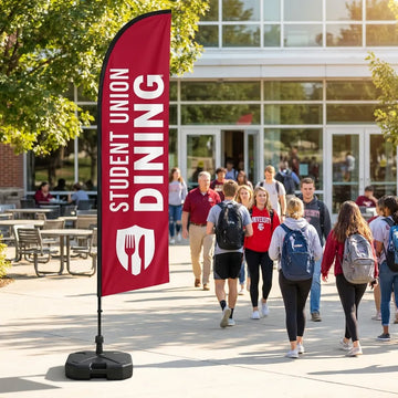 Student Union Dining & Food Court Entrance Feather Flag