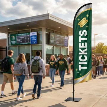 Ticket Booth & Will Call Location Sports Feather Flag