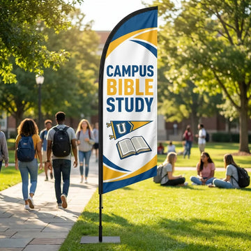 University Campus Bible Study Church Feather Flag
