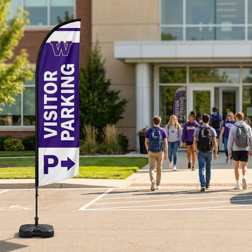 Visitor Parking Main Office Wayfinding Feather Flag