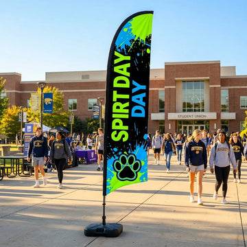 Wear Your School Colors Spirit Day Feather Flag