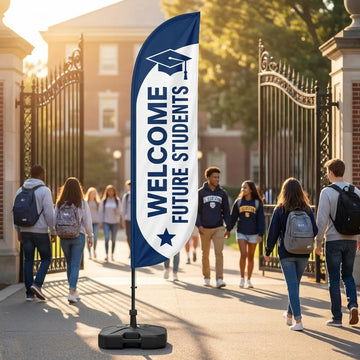 Welcome Future Students Open House Campus Feather Flag