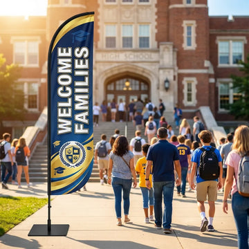 Welcome Students & Families High School Feather Flag