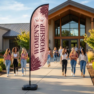 Womens Fall Conference Worship Feather Flag