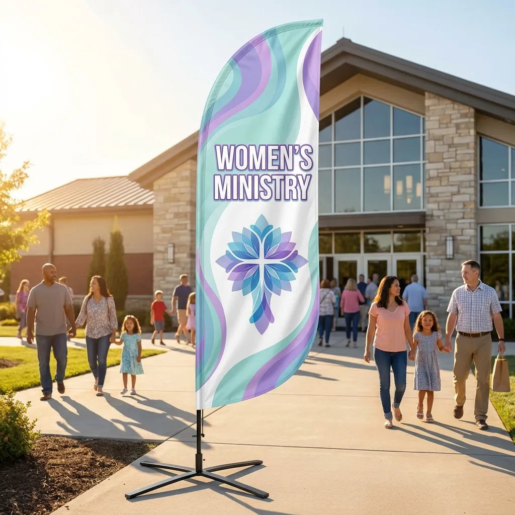 Womens Ministry Bible Study Church Feather Flag