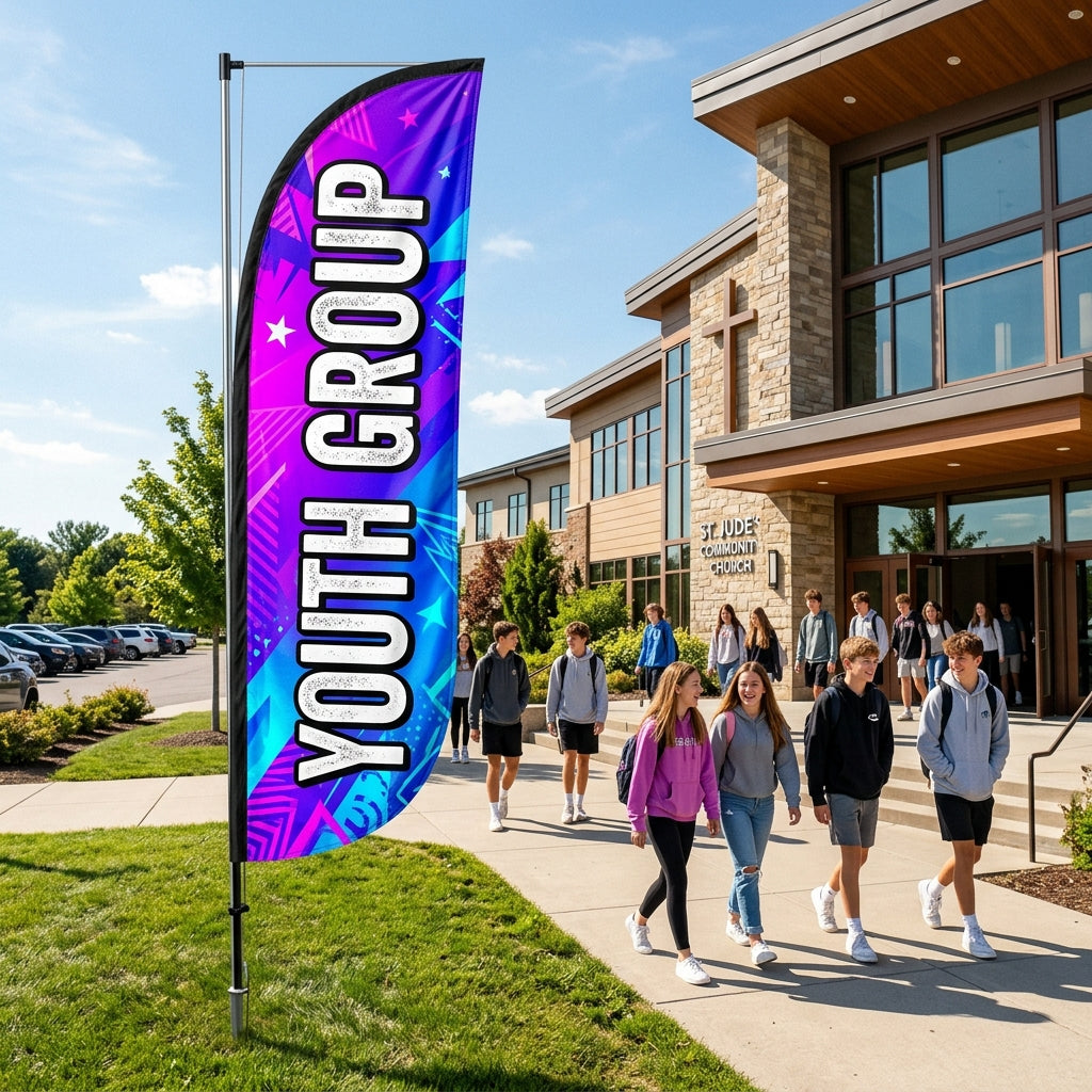Youth Group Feather Flag