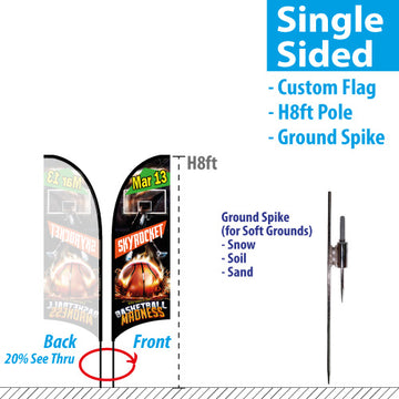 Feather Flag with Pole (H6ft)