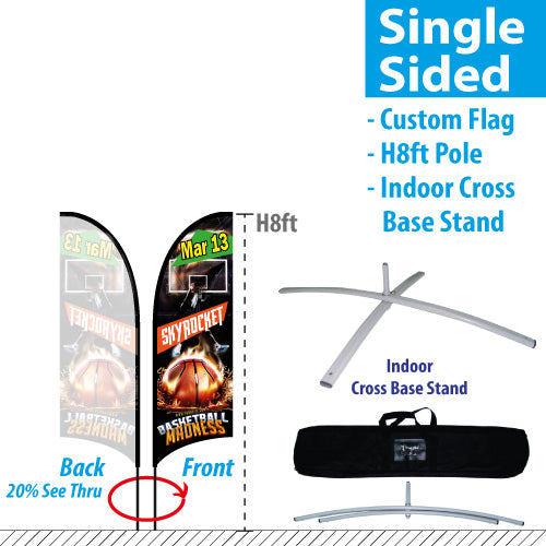 Feather Flag with Pole (H6ft)